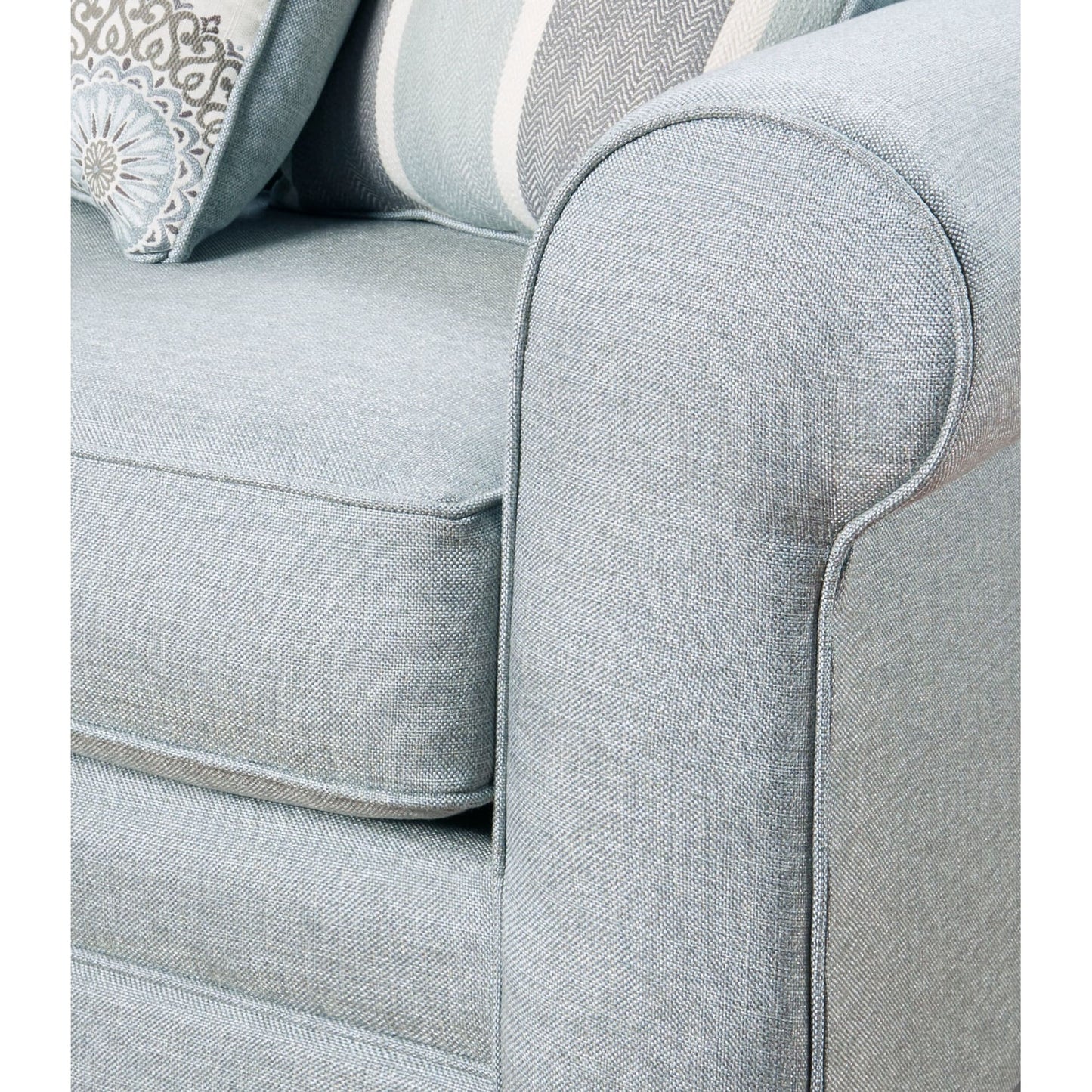 Divano Grande Mist Round Arm Transitional Baby Blue