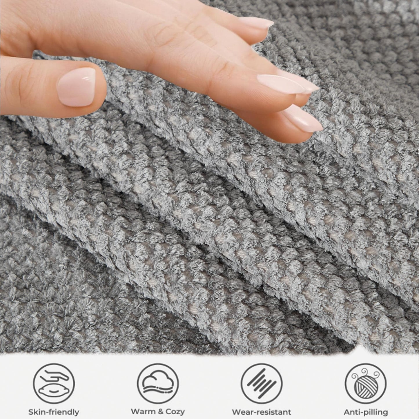 Divano Cloud in velluto a coste grigio con cuscini