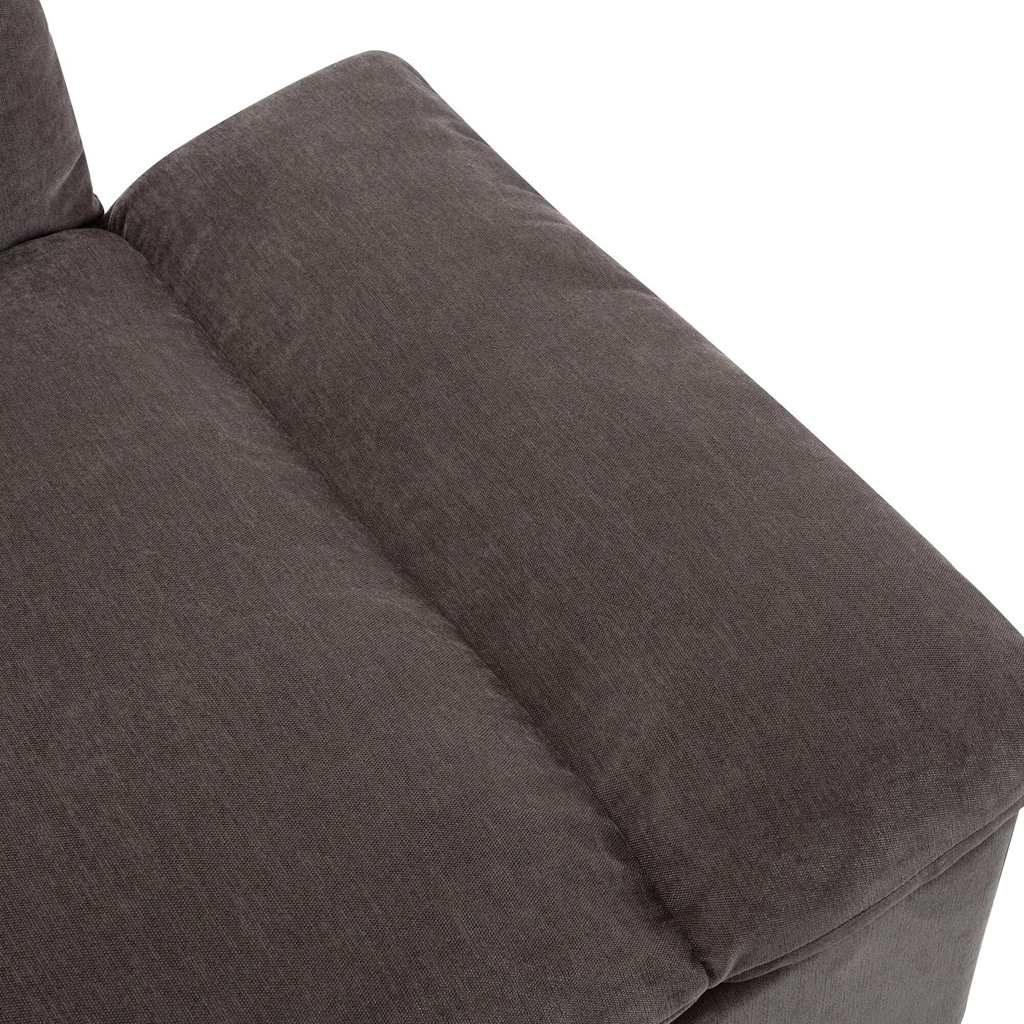 Divano a 3 posti in poliestere grigio con contenitori