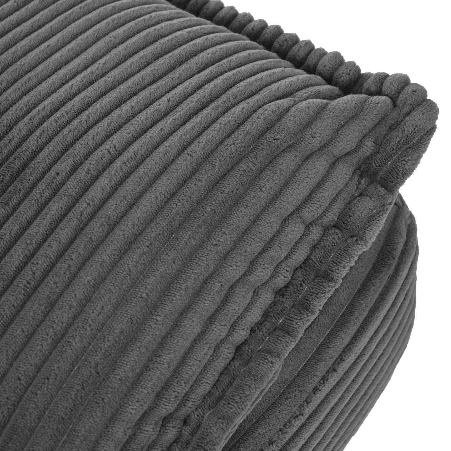 Divano a due posti imbottito in velluto a coste grigio moderno da 85,4 pollici con 2 cuscini decorativi per soggiorno