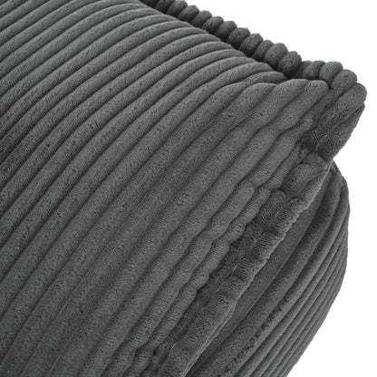 Divano a due posti imbottito in velluto a coste grigio moderno da 85,4 pollici con 2 cuscini decorativi per soggiorno