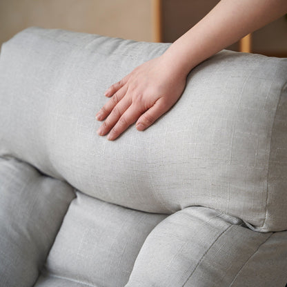 Poltrona reclinabile girevole a 360° imbottita grigia con supporto per cellulare e poggiatesta regolabile