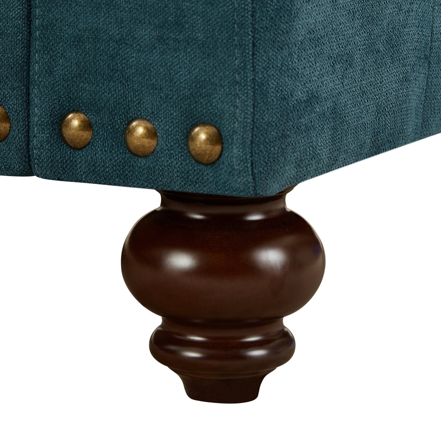 Divano monoposto in ciniglia verde da 37'' con cuscini posteriori rimovibili