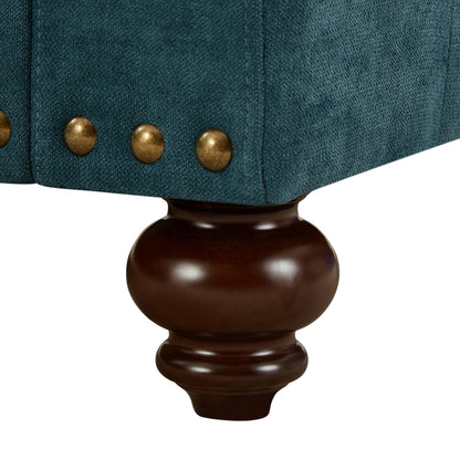 Divano monoposto in ciniglia verde da 37'' con cuscini posteriori rimovibili