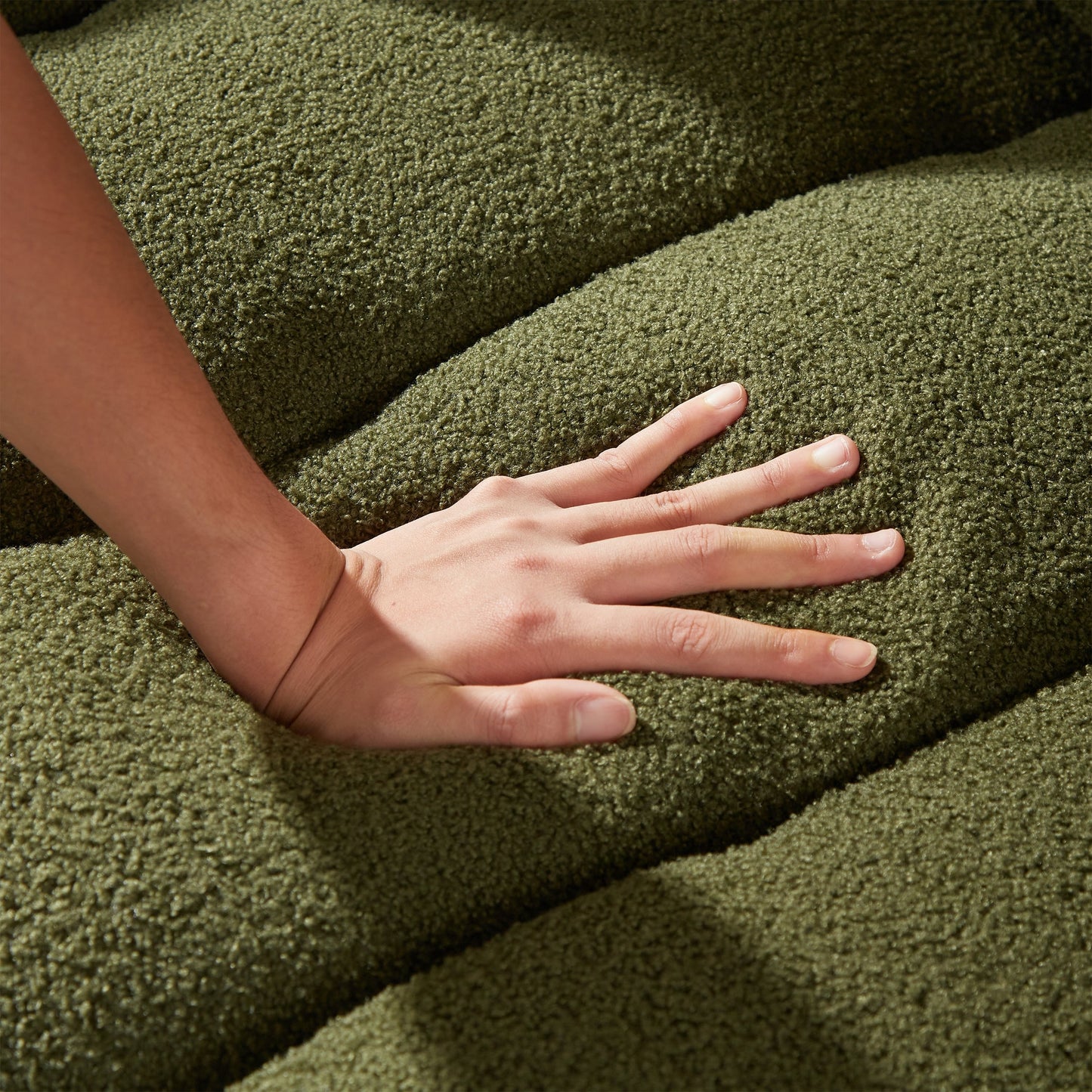 Divano monoposto in tessuto verde da 39,7'' con morbidi cuscini in schiuma