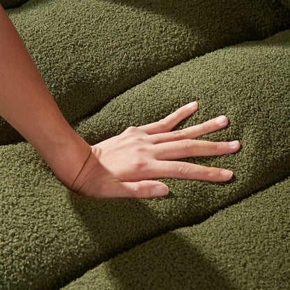 Divano monoposto in tessuto verde da 39,7'' con morbidi cuscini in schiuma