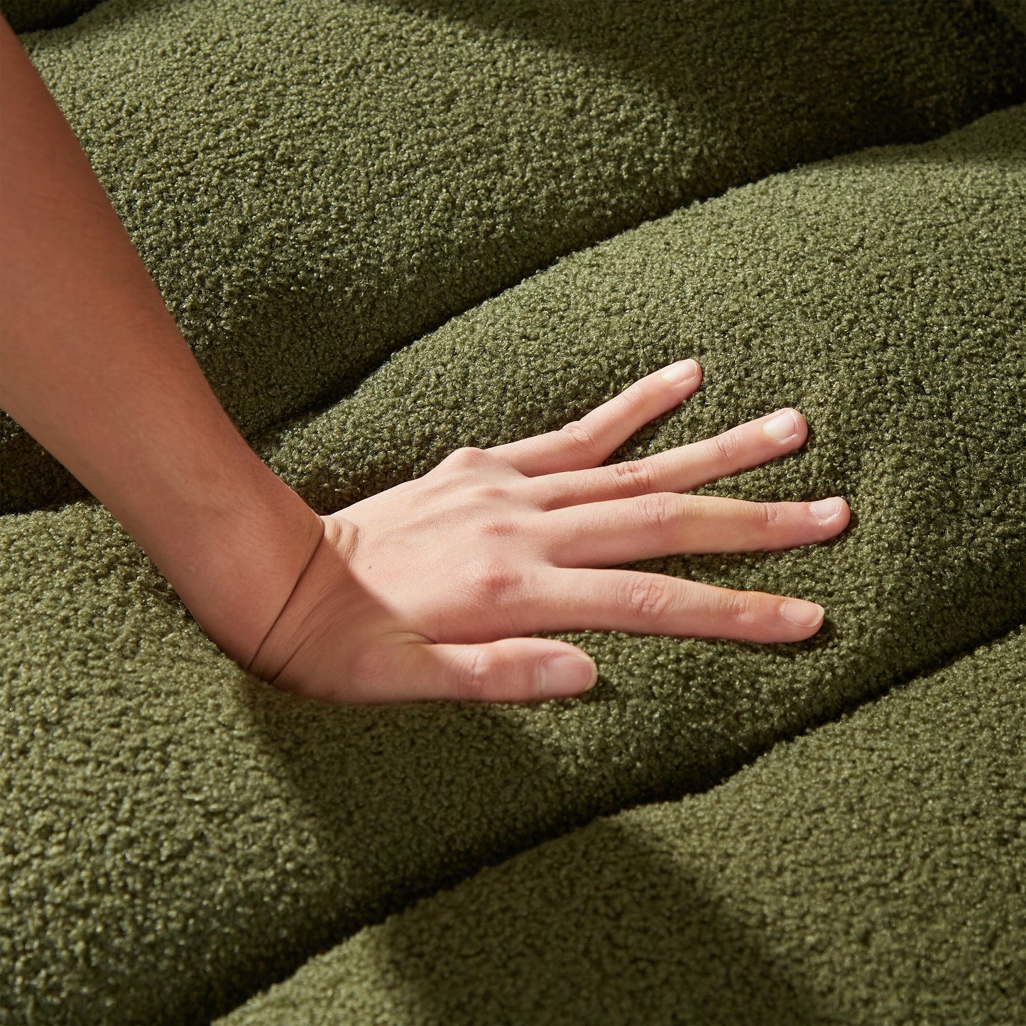 Divano monoposto in tessuto verde da 39,7'' con imbottitura in morbida schiuma