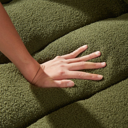 Divano monoposto in tessuto verde da 39,7'' con imbottitura in morbida schiuma