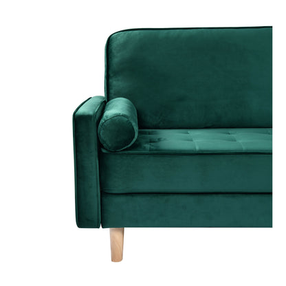 Divano verde 70 a 3 posti con cuscino di imbottitura in cotone elastico e per bambole di alta qualità per soggiorno