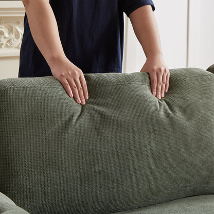 Divano letto trasformabile 2 in 1 in poliestere, 3 posti, con borchie, con materasso pieghevole, per soggiorno, colore verde 83,8