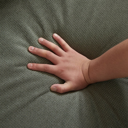 Divano letto trasformabile 2 in 1 in poliestere, 3 posti, con borchie, con materasso pieghevole, per soggiorno, colore verde 83,8