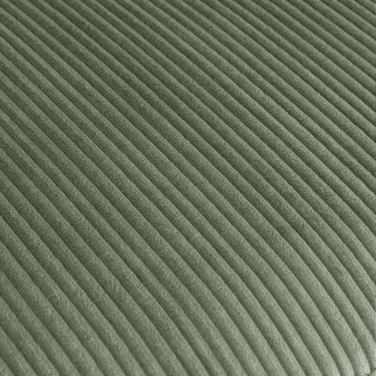 Divano letto in velluto a coste verde da 90'' con pouf staccabili, due cuscini e spazio di archiviazione