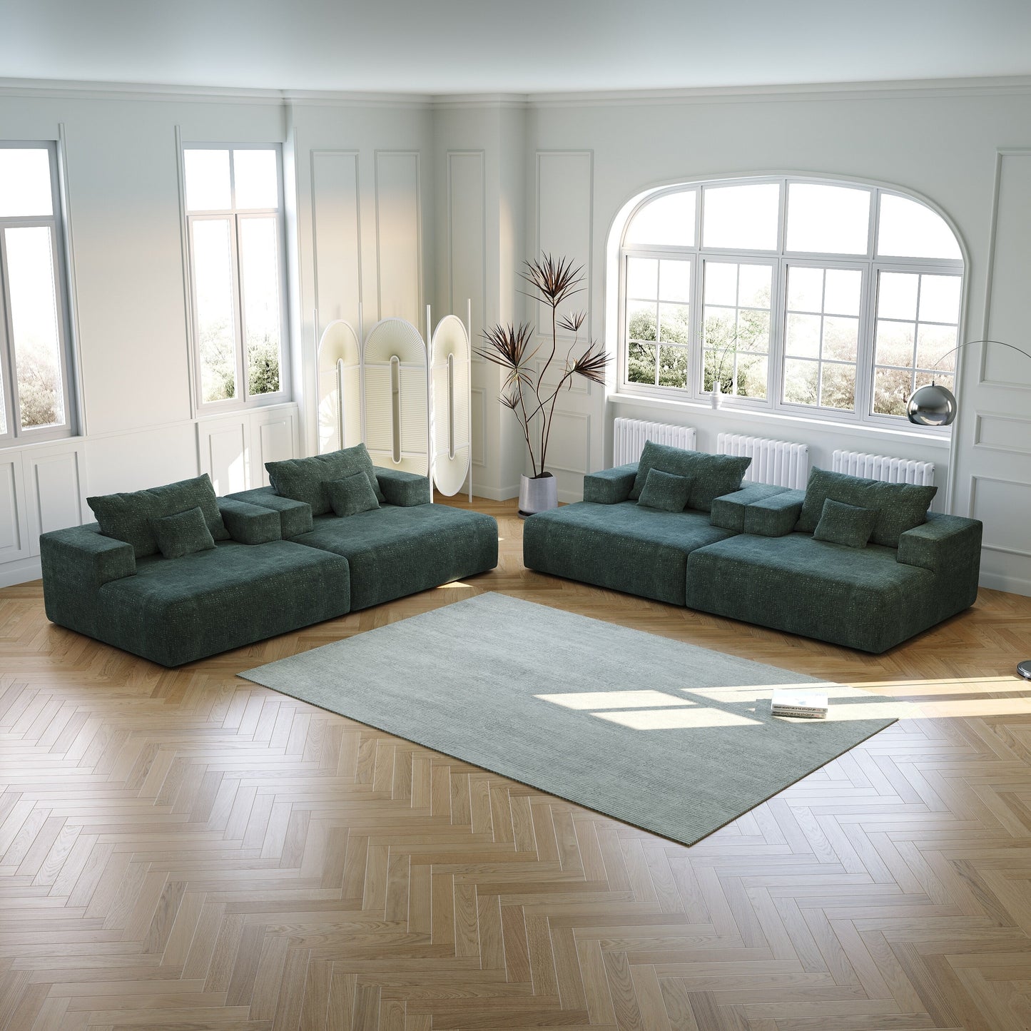 Divano letto singolo moderno verde da 55 pollici in ciniglia e spugna con cuscino per schienale per soggiorno