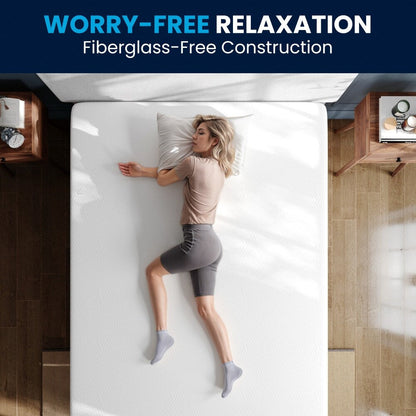 Materasso in memory foam a 3 strati con gel rinfrescante al tè verde in una scatola