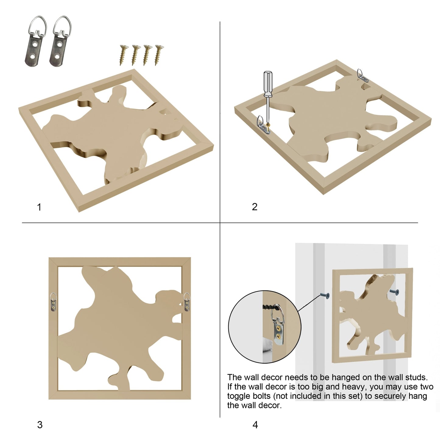 Decorazione da parete in teak Greenage, scultura da parete astratta con bordo vivo