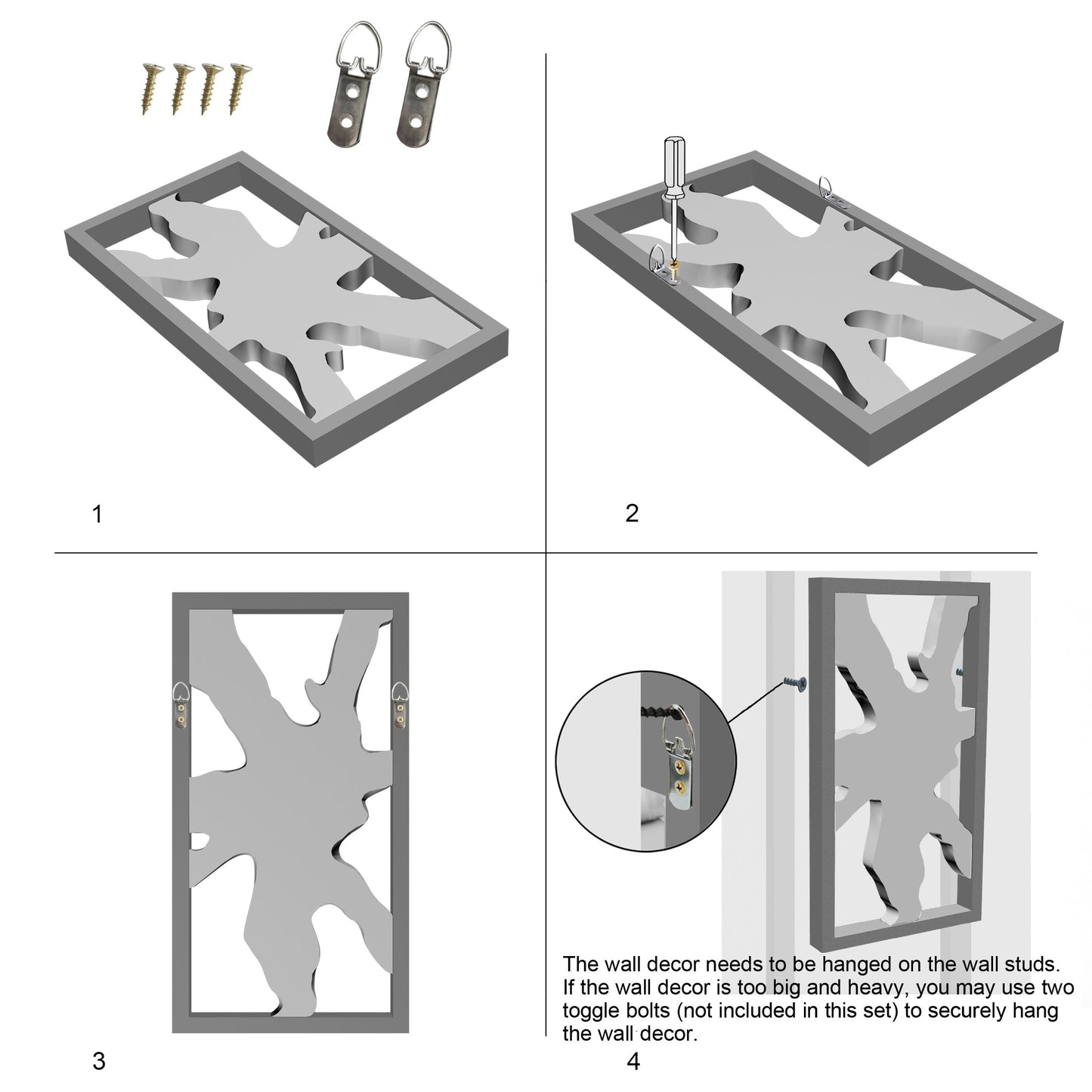 Decorazione da parete in teak Greenage, scultura da parete astratta con bordo vivo