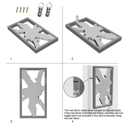Decorazione da parete in teak Greenage, scultura da parete astratta con bordo vivo