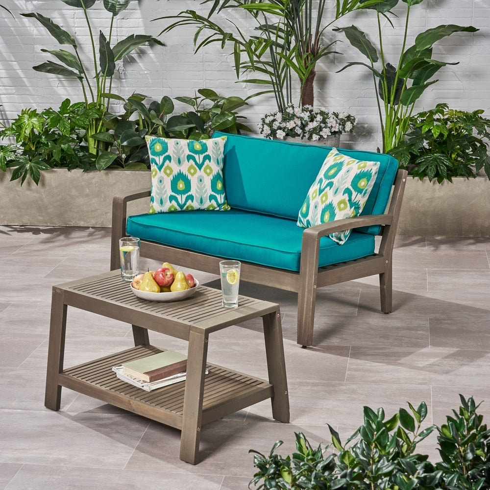 Set di tavolini da caffè Grenada Acacia Loveseat di Christopher Knight Home