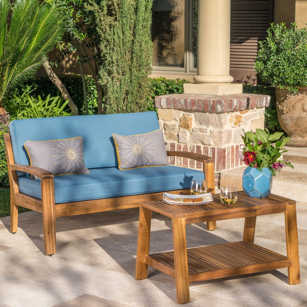 Set di tavolini da caffè Grenada Acacia Loveseat di Christopher Knight Home