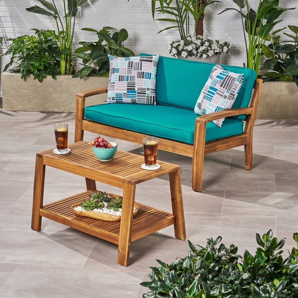 Set di tavolini da caffè Grenada Acacia Loveseat di Christopher Knight Home