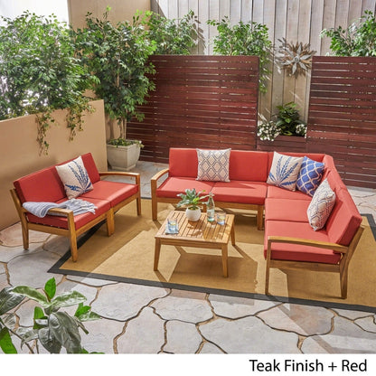 Set componibile da esterno Grenada in legno di acacia da 7 posti di Christopher Knight Home