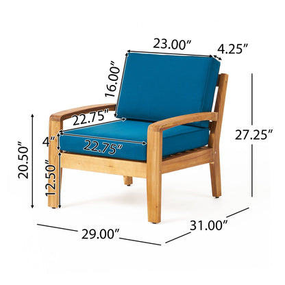 Grenada Outdoor Wood Club Chair (set di 2) di Christopher Knight Home