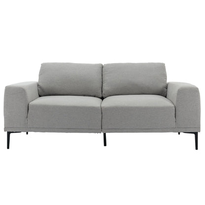 Divano a 2 posti in tessuto grigio da 74,8'' con schienale con cuscino rimovibile