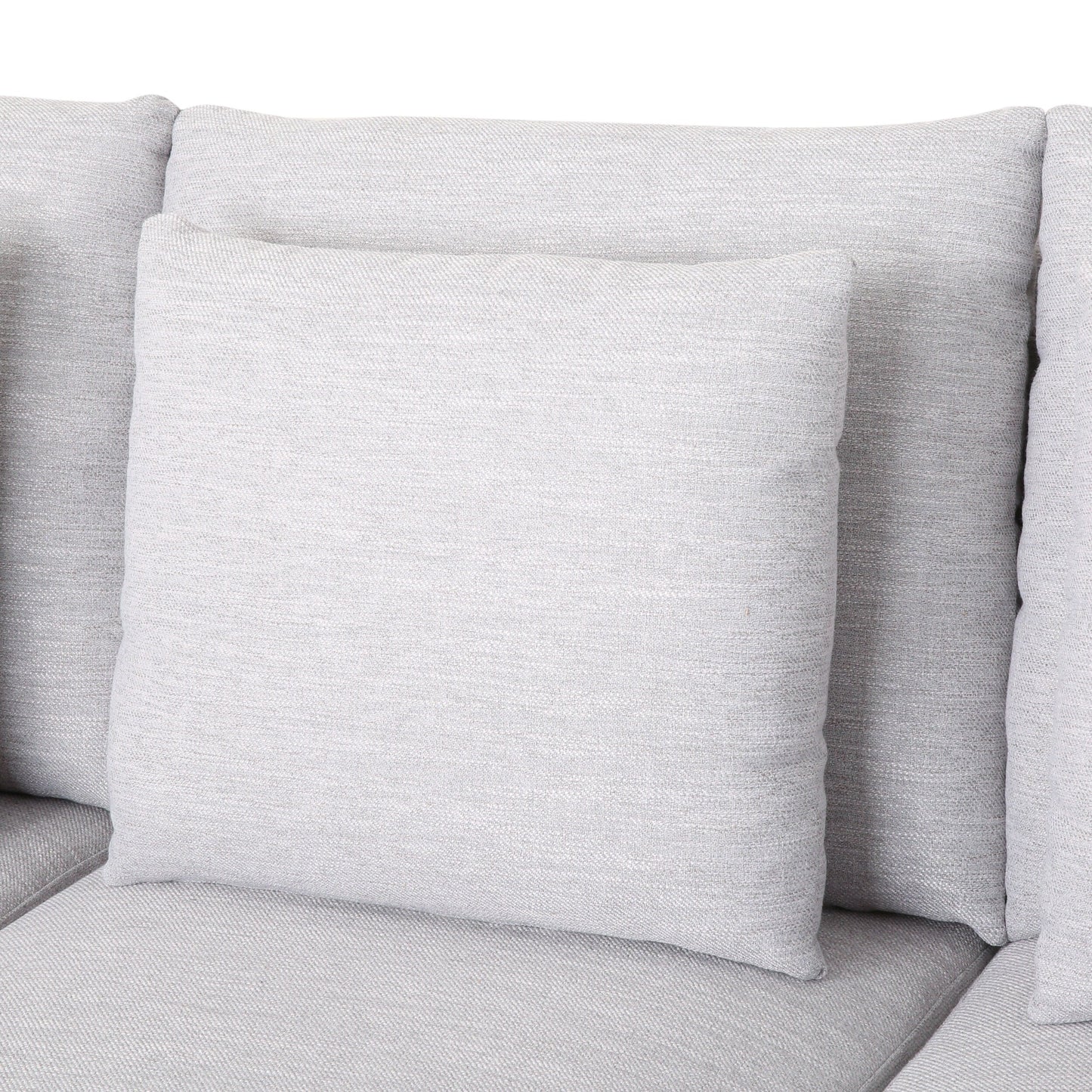 Divano a 3 posti in poliestere grigio da 80'' con finiture in legno massello, rivestimento confortevole e gambe in betulla - Perfetto per il soggiorno