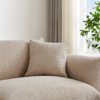 Divano a due posti oversize grigio da 87'' con gambe in metallo, struttura in legno massello e 2 cuscini