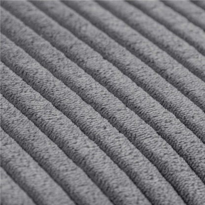 Divano a 2 posti in poliestere grigio da 90'' con cuscini dello schienale rimovibili e pouf staccabili