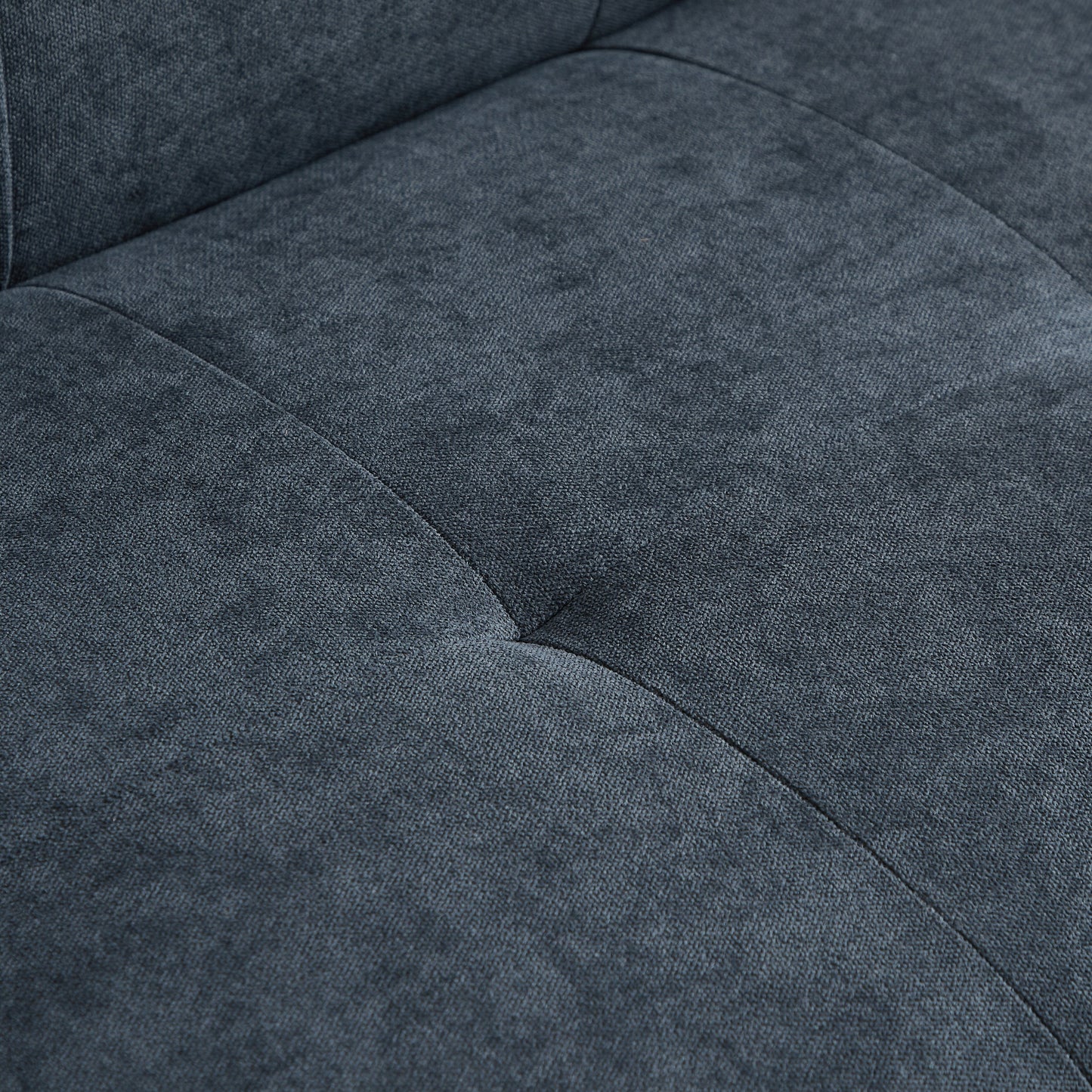 Divano trasformabile in lino grigio da 94,5'' con chaise longue destra e cuscini in schiuma