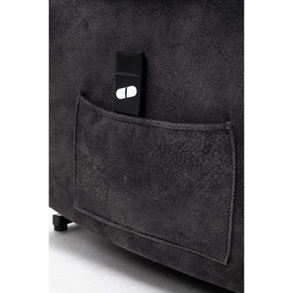 Poltrona reclinabile elettrica grigia con massaggio e infinite posizioni