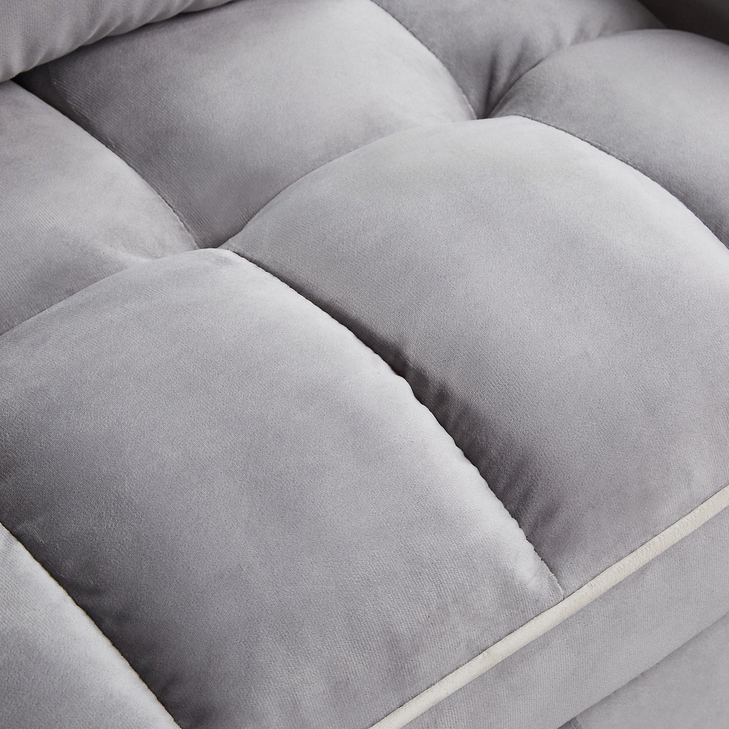 Divano letto singolo convertibile in velluto 3 in 1 grigio moderno da 35,83 cm con schienale regolabile e porta di ricarica USB per soggiorno