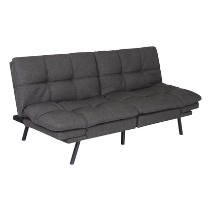 Divano letto trasformabile moderno grigio da 71 posti con schienali e braccioli regolabili per soggiorno