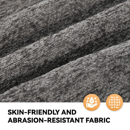 Poltrona reclinabile manuale oversize grigia con reclinazione a 160°