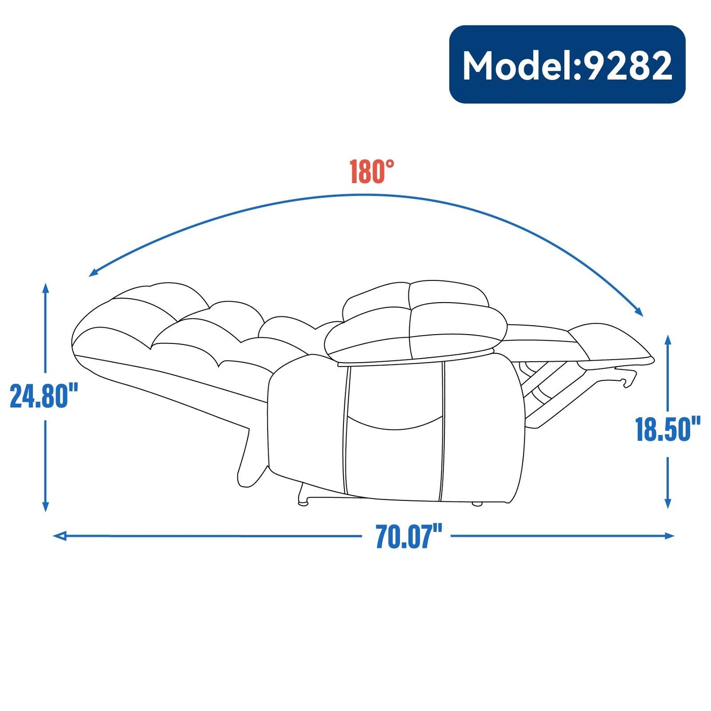 Poltrona reclinabile elettrica grigia con riscaldamento, massaggio, doppio motore, infinite posizioni di reclinazione e capacità di 350 libbre