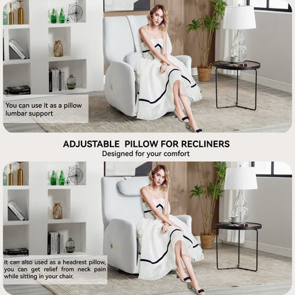 Poltrona reclinabile elettrica grigia con rotazione di 270° e porte di ricarica USB