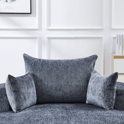 Divano letto singolo rotondo grigio in ciniglia con cuscino per lo schienale