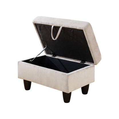 Set di divani da soggiorno in velluto a coste grigio bianco, 3 pezzi