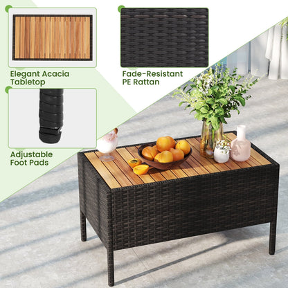 Set di mobili da giardino in rattan da 8 pezzi Gymax Rattan Conversation
