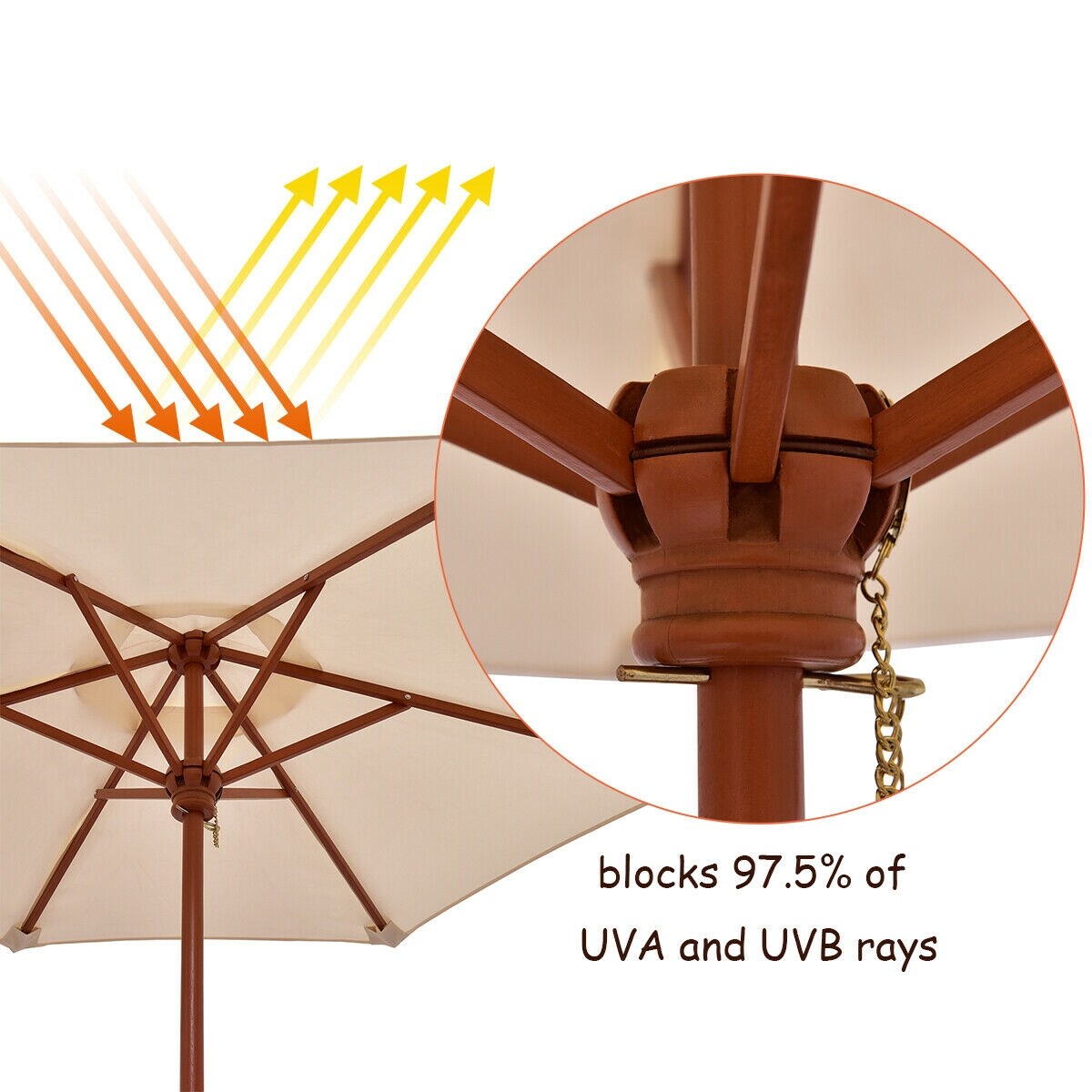 Tavolo da picnic per bambini da esterno con 4 posti e panca pieghevole Gymax