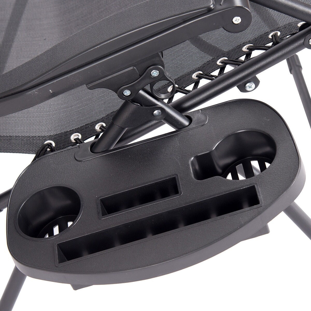 Poltrona reclinabile pieghevole Gymax Zero Gravity con tettuccio parasole