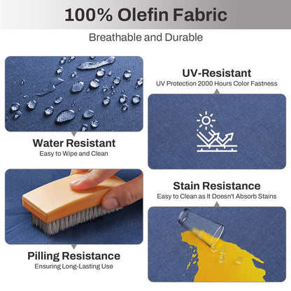 Set di mobili da esterno Gymojoy da 4 pezzi, 2 sedie girevoli, divano a 3 posti e tavolo con braciere da 55.000 BTU