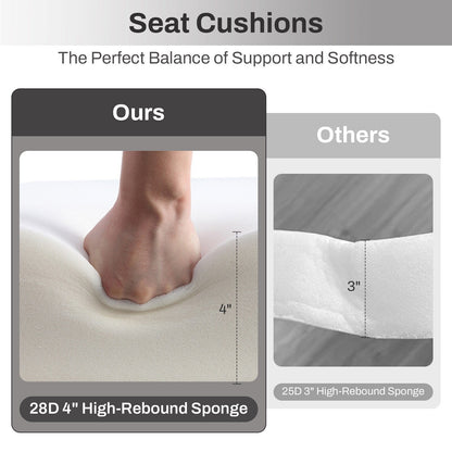 Set di mobili da esterno Gymojoy da 4 pezzi, 2 sedie girevoli, divano a 3 posti e tavolo con braciere da 55.000 BTU