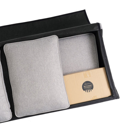 Divano moderno in lino HANA con tasche sui braccioli di Crown Comfort