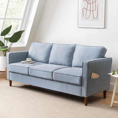 Divano moderno in lino HANA con tasche sui braccioli di Crown Comfort