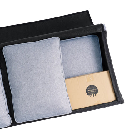 Divano moderno in lino HANA con tasche sui braccioli di Crown Comfort