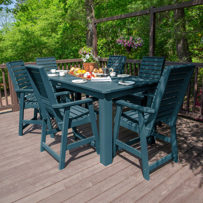 Set da pranzo per esterni HIGHWOOD da 7 pezzi, altezza bancone - Tavolo 42 x 84