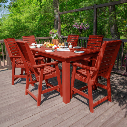 Set da pranzo per esterni HIGHWOOD da 7 pezzi, altezza bancone - Tavolo 42 x 84