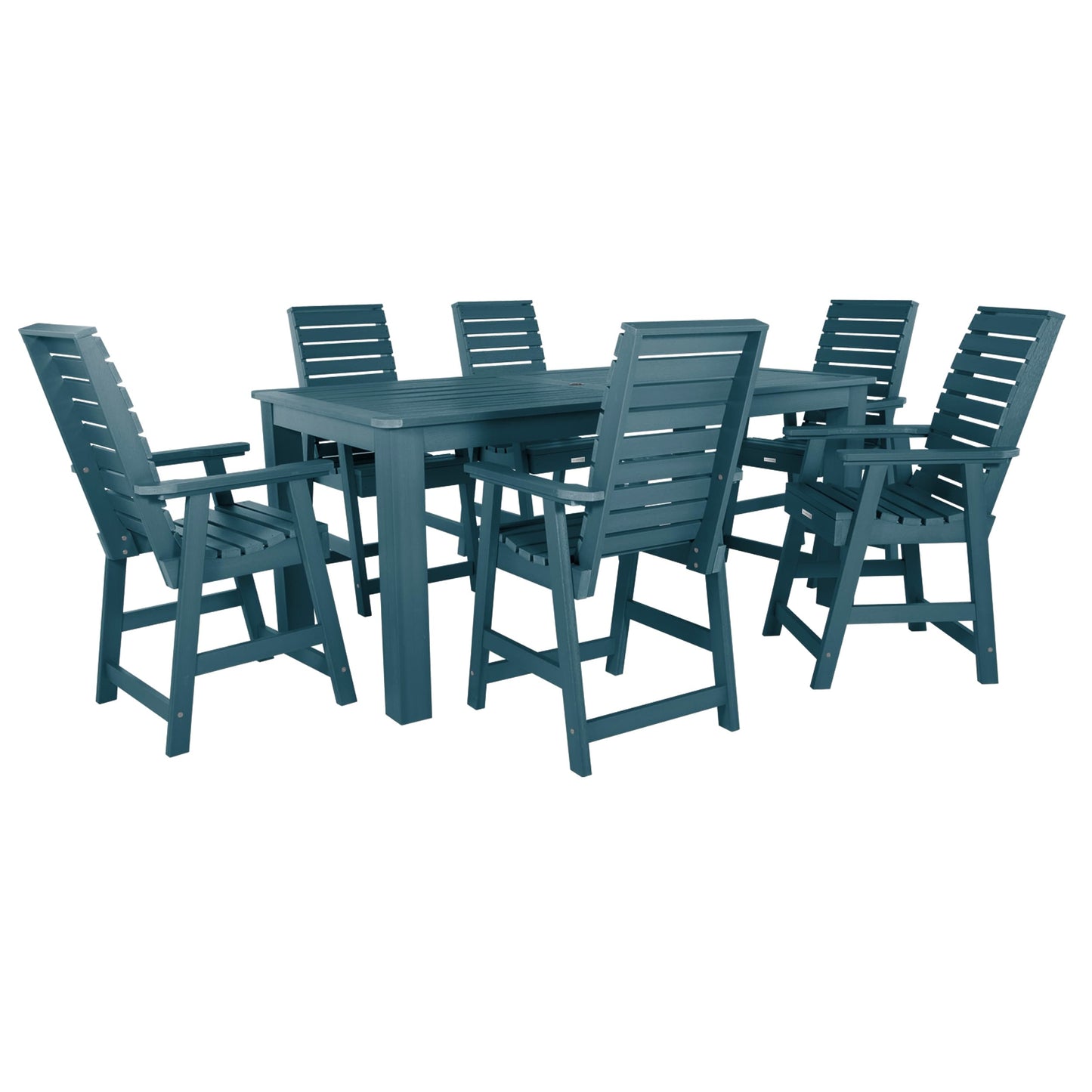 Set da pranzo per esterni HIGHWOOD da 7 pezzi, altezza bancone - Tavolo 42 x 84